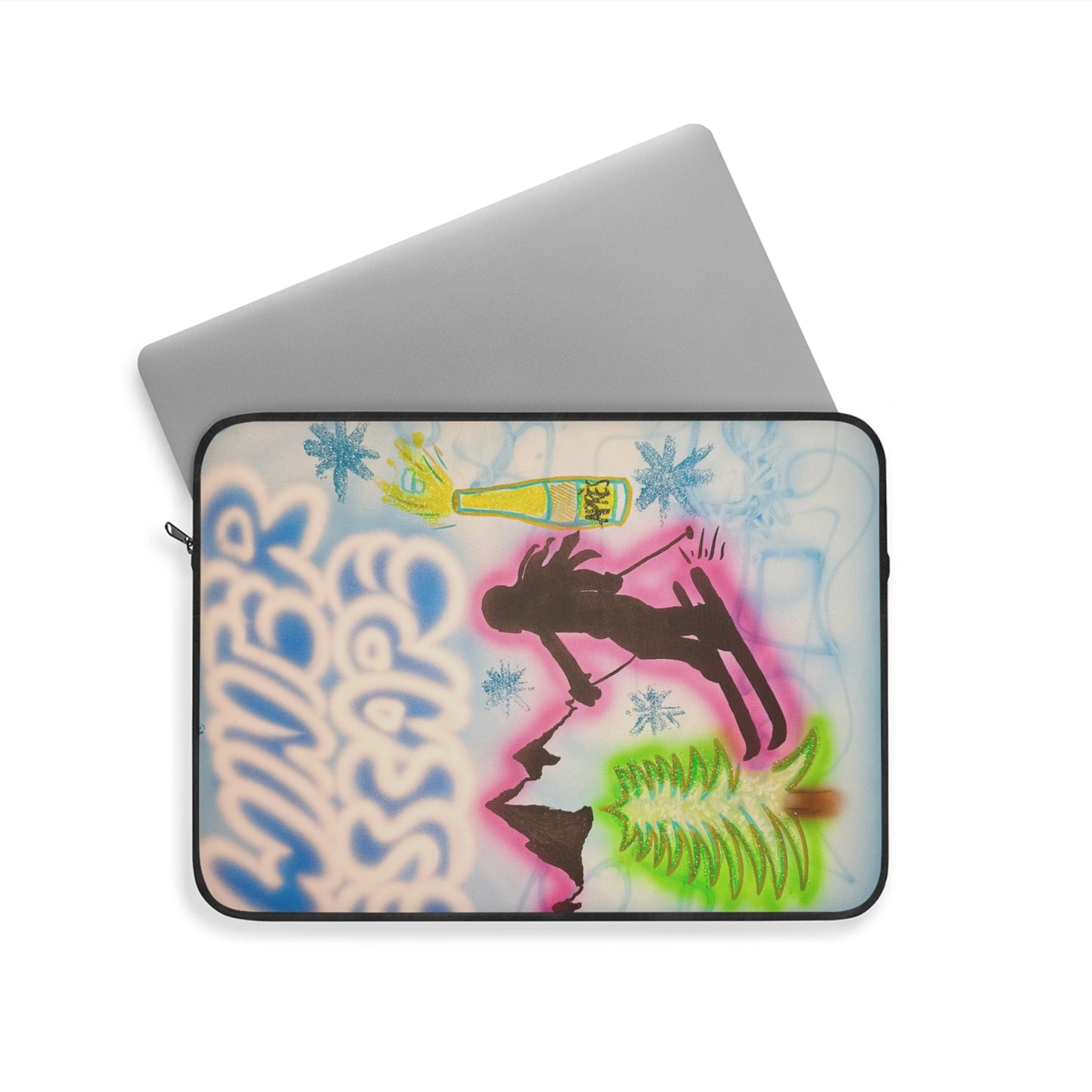 "winter escape" airbrush laptop sleeve