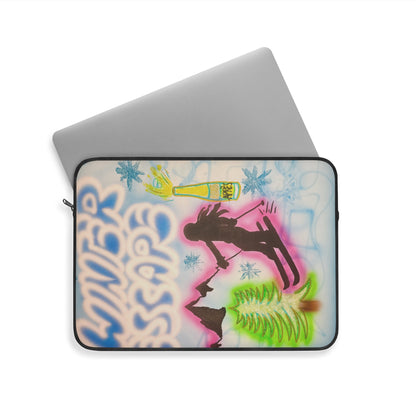 "winter escape" airbrush laptop sleeve