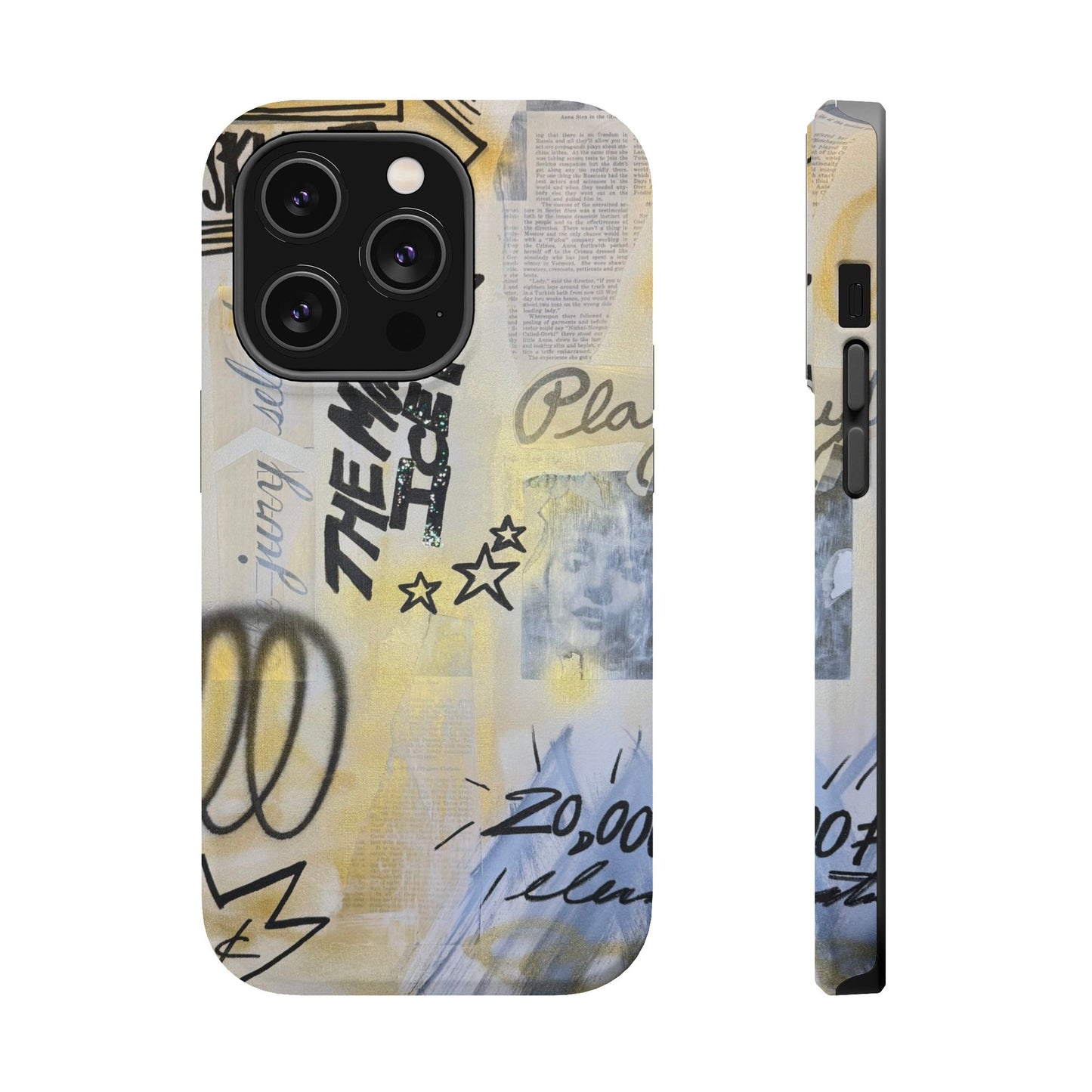 MagSafe "golden glacier" airbrush iPhone case