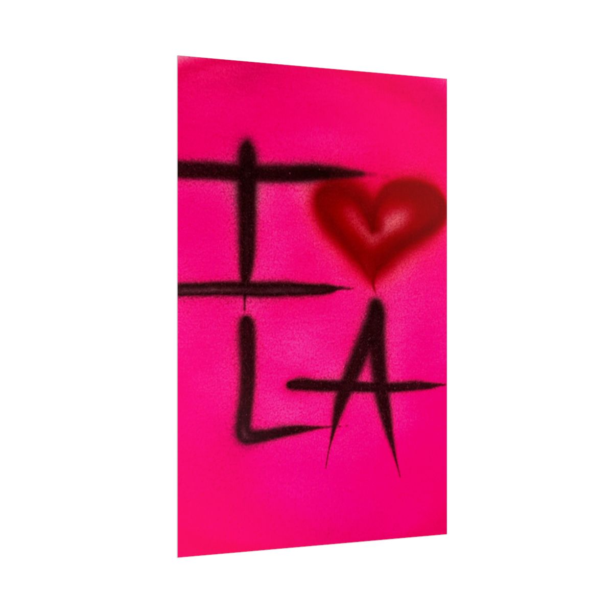 "i <3 LA" airbrush rolled print