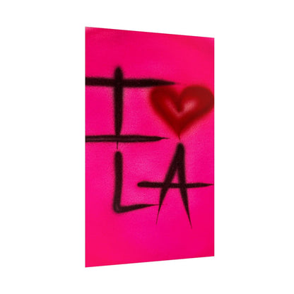 "i <3 LA" airbrush rolled print
