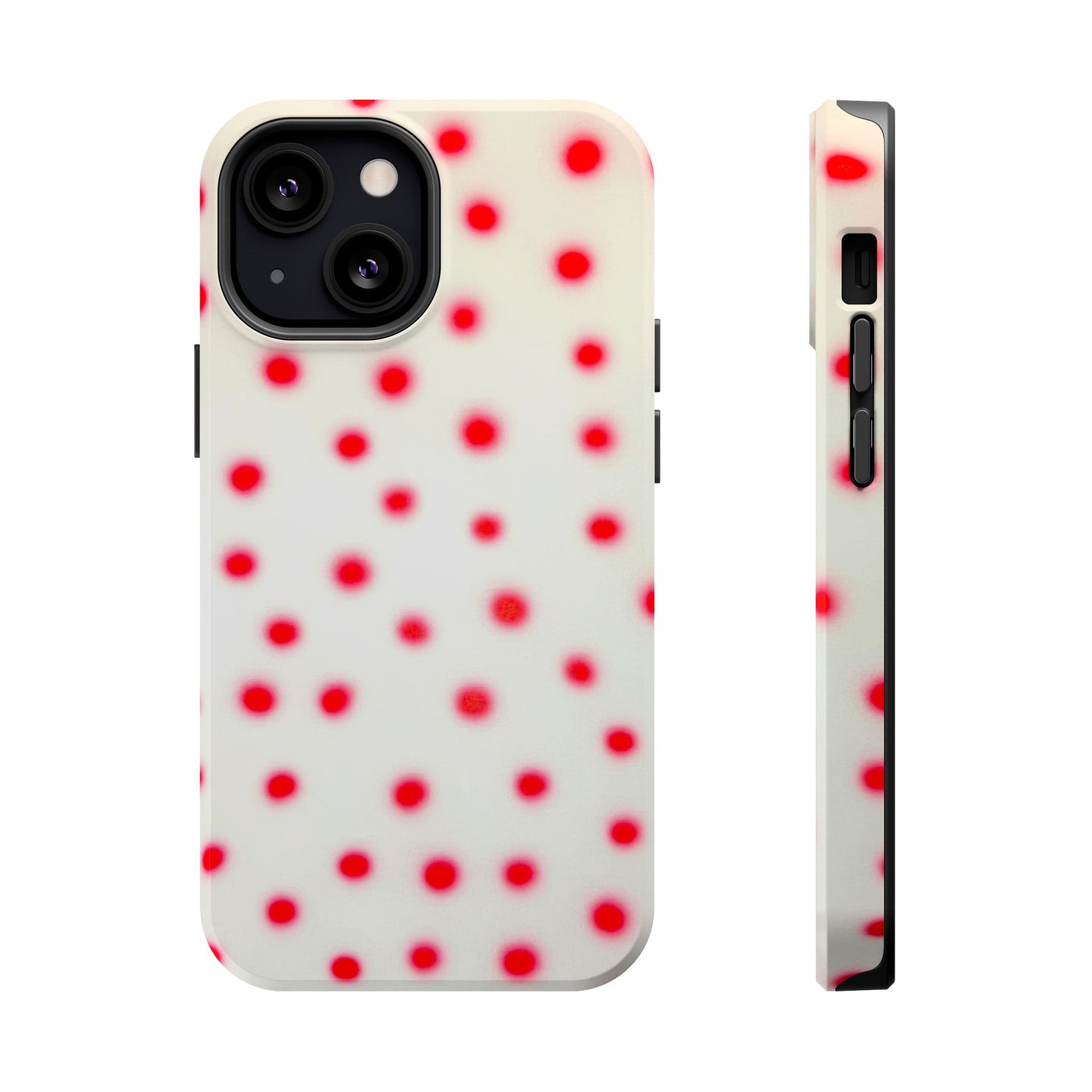 MagSafe "vanilla cherry polka dot" airbrush iPhone case