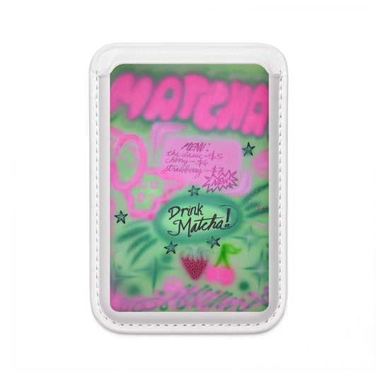 "matcha" airbrush vegan wallet (Magsafe® Compatible)