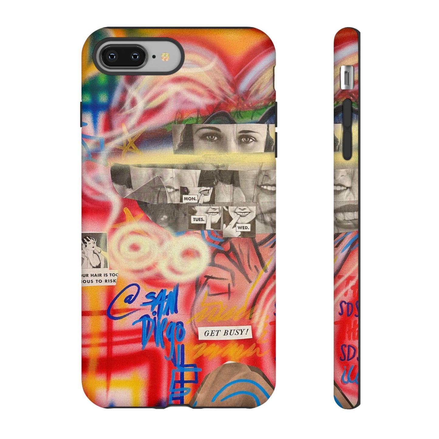 limited edition "get busy" airbrush iPhone case