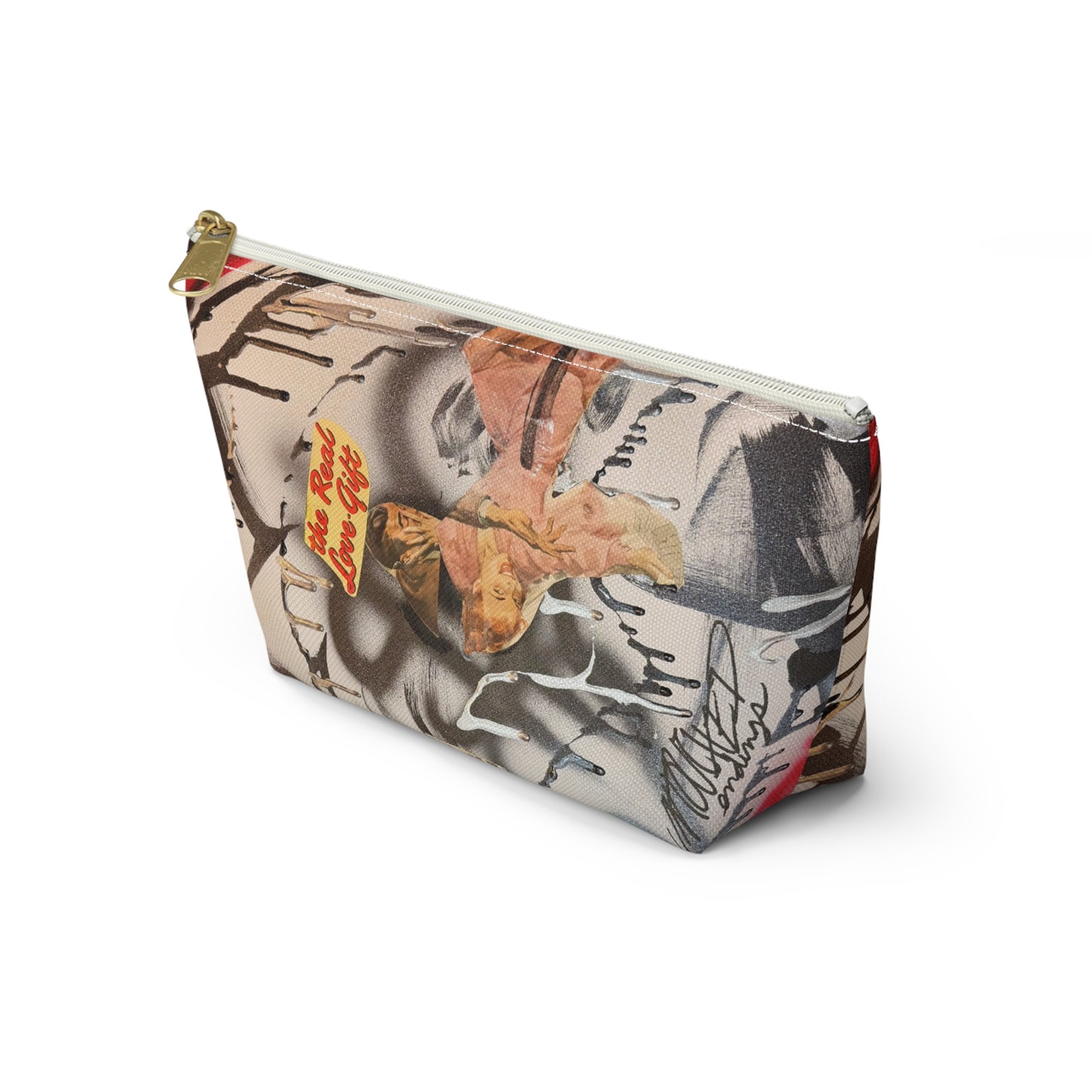 "real love" airbrush makeup pouch