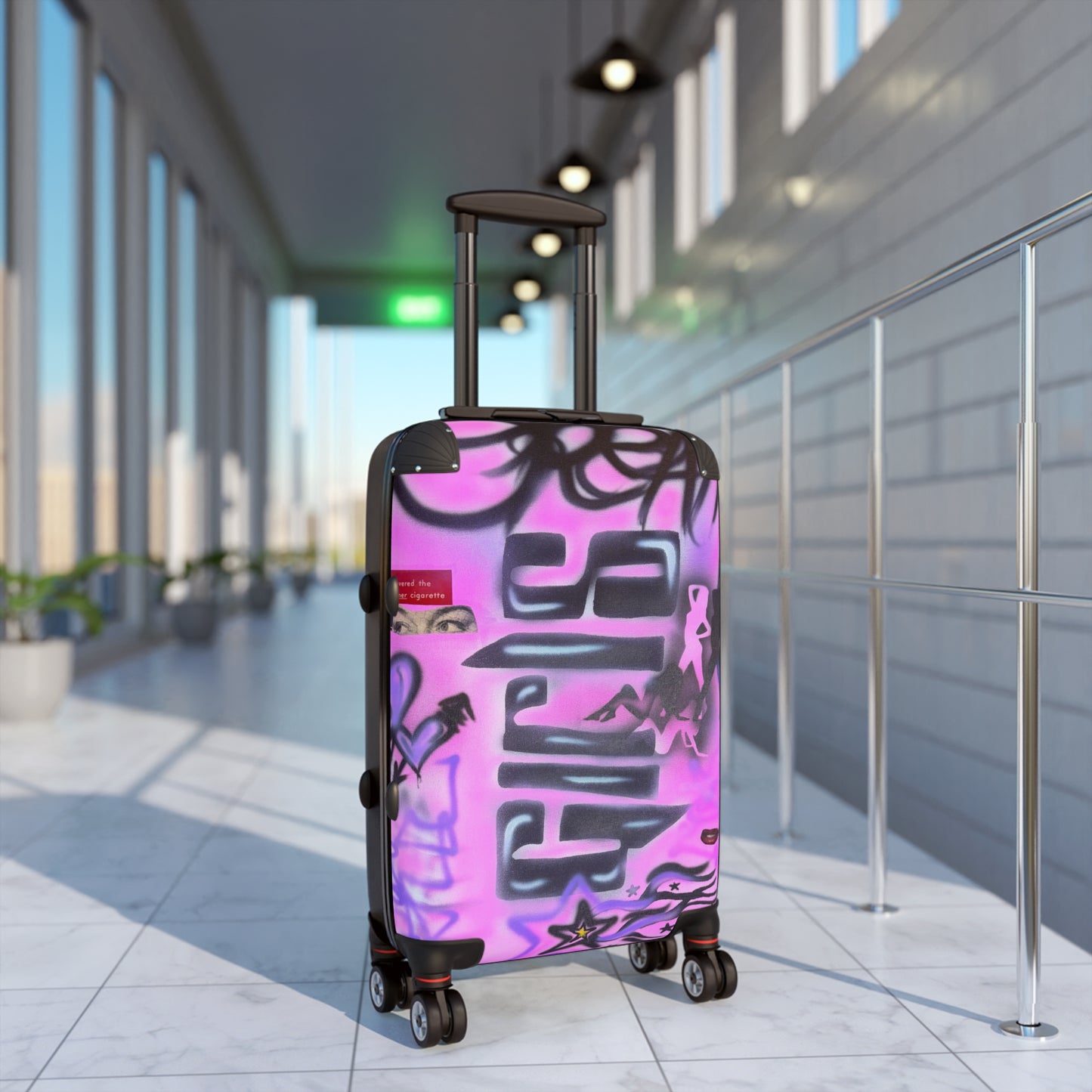 "neon nights" airbrush suitcase