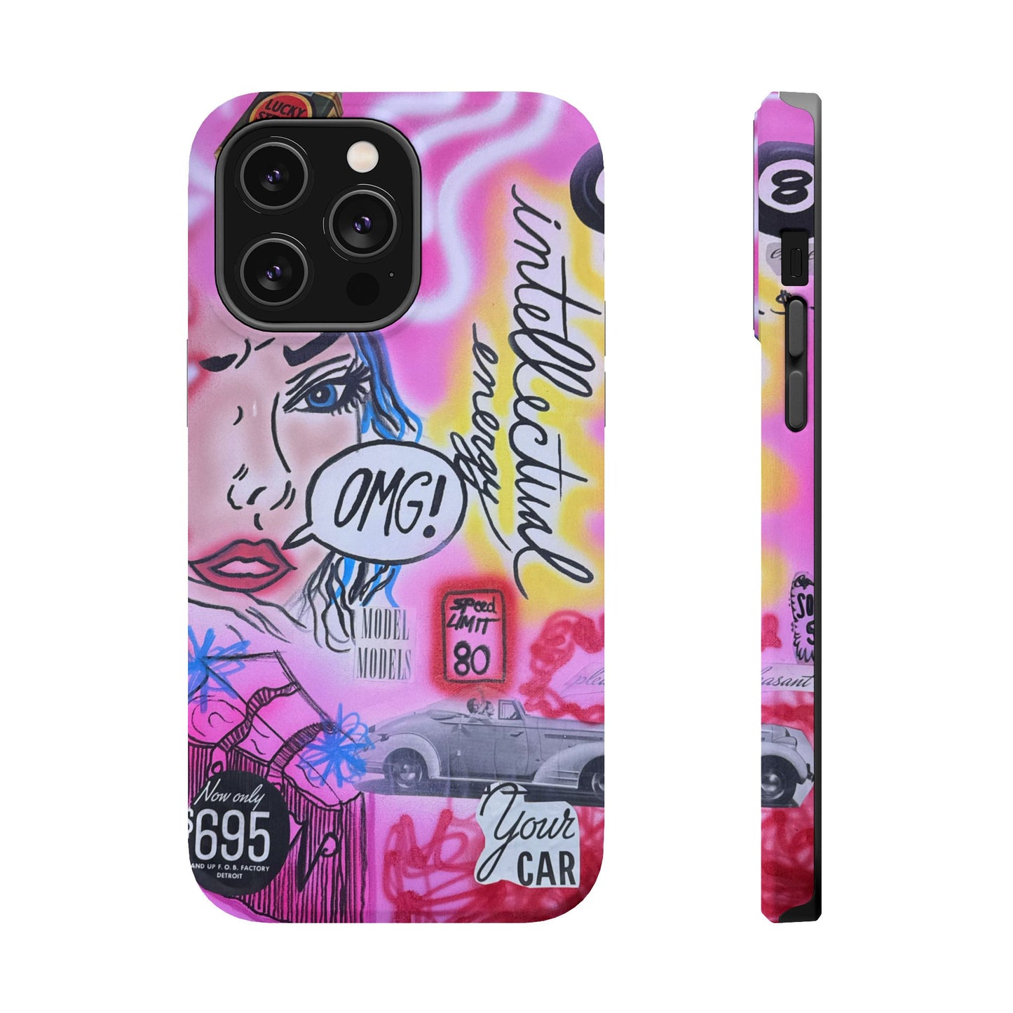 MagSafe "intellectual energy" airbrush iPhone case