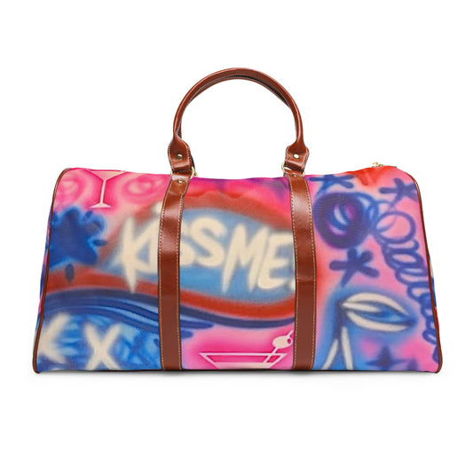 "kiss me pt. 2" airbrush waterproof travel bag