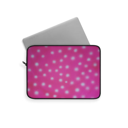 "bubblegum polka dot" airbrush laptop sleeve