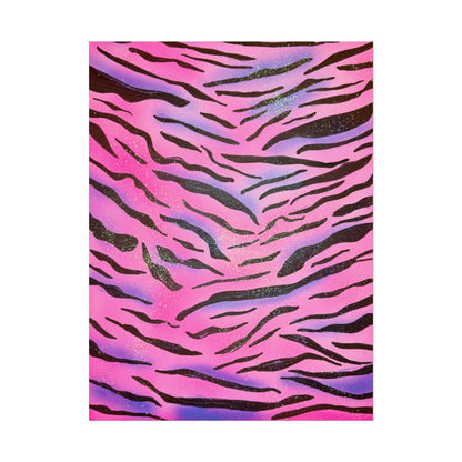 "glitter zebra" airbrush rolled print