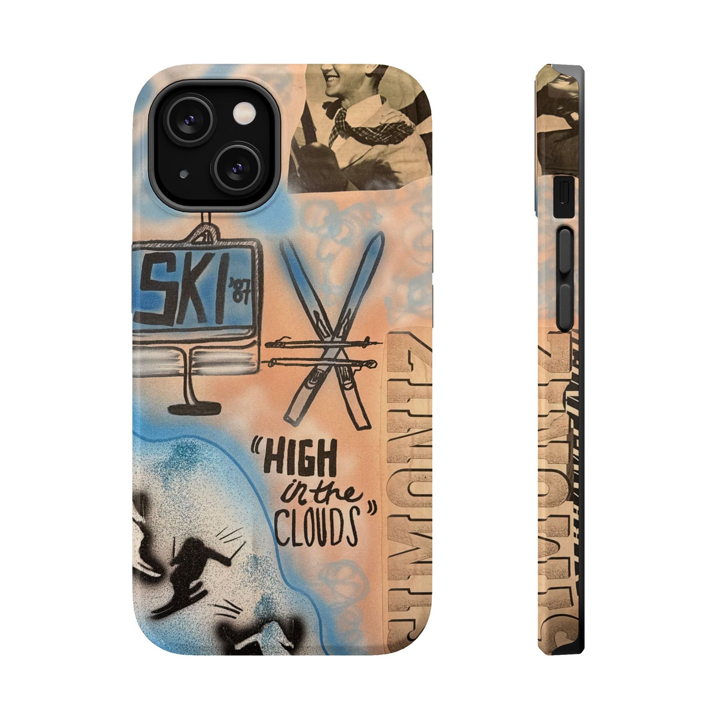 MagSafe "high in the clouds" airbrush iPhone cas