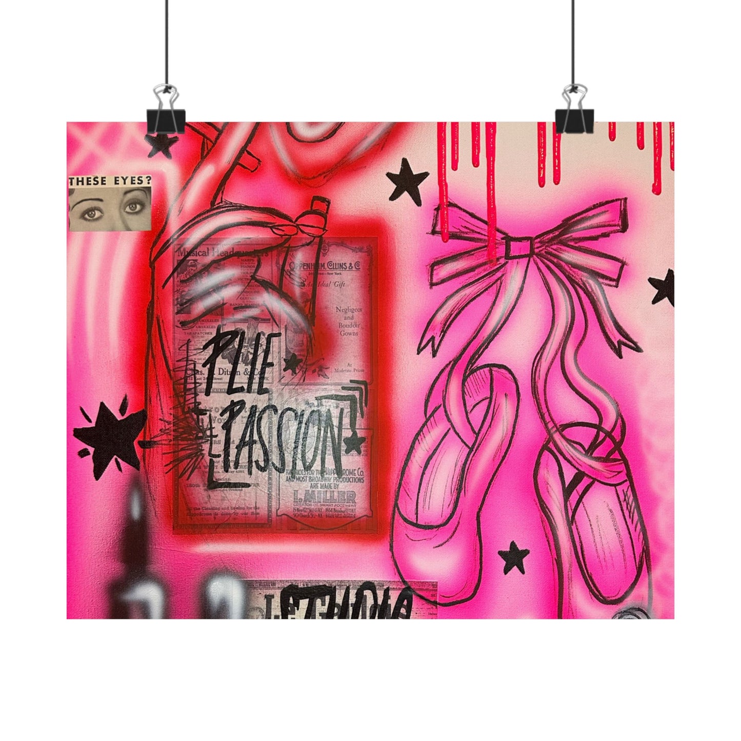 "plié passion" airbrush horizontal print