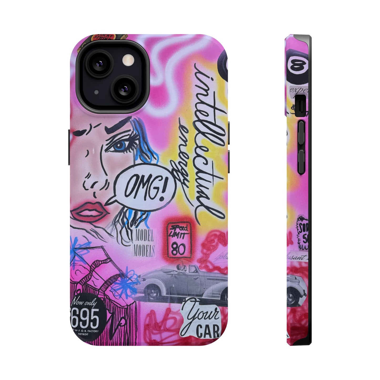 MagSafe "intellectual energy" airbrush iPhone case