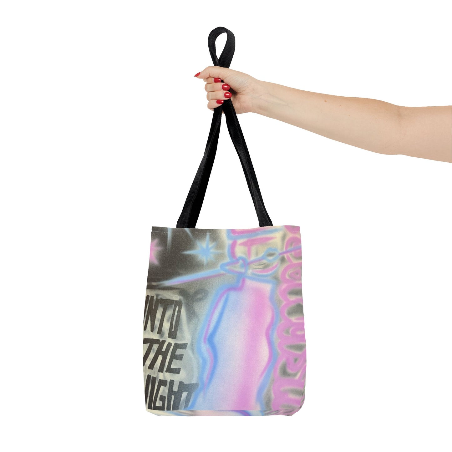 "into the night pt. 2" airbrush tote bag