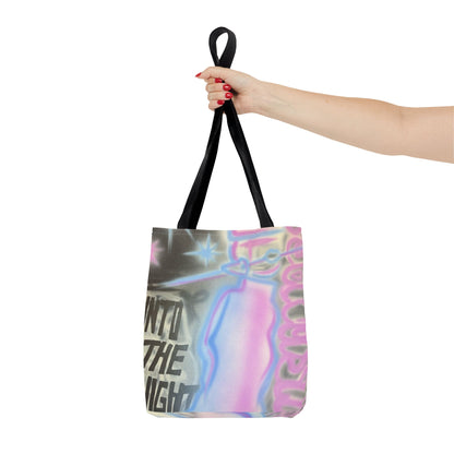 "into the night pt. 2" airbrush tote bag