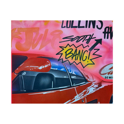 "miami momentos" airbrush horizontal print