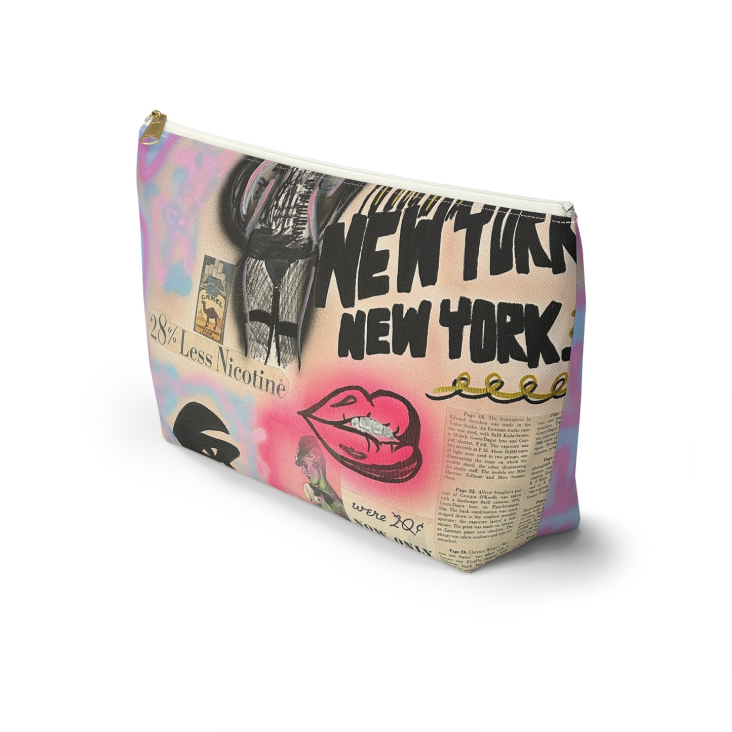 "new york, new york" airbrush makeup pouch