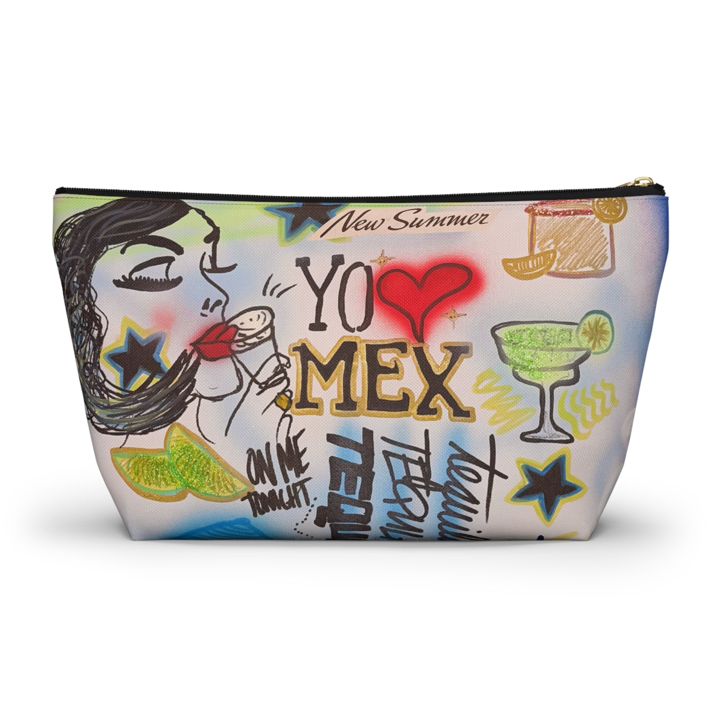"salted lime" airbrush makeup pouch