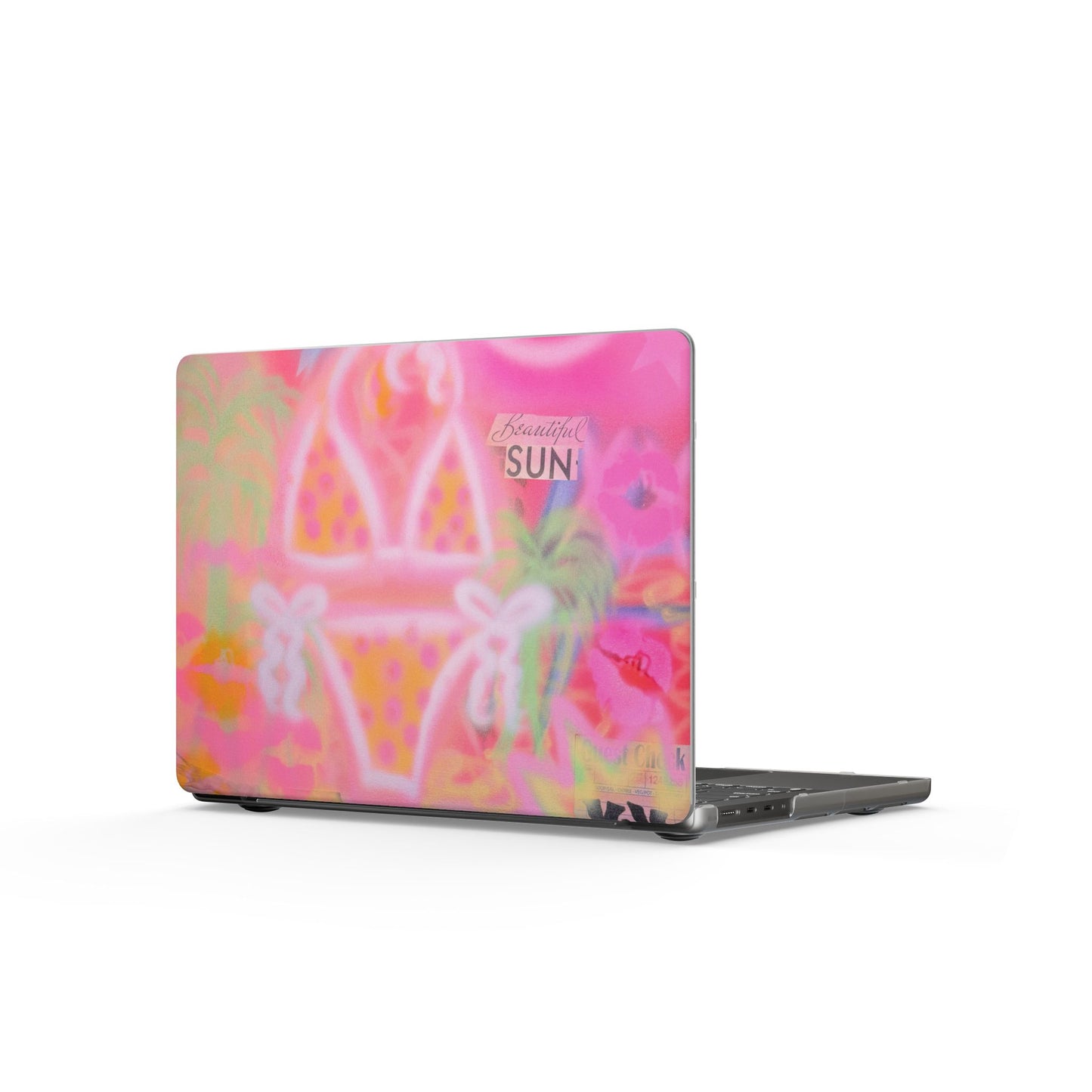 "santa monica strawberry" airbrush matte macbook case