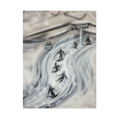 "arctic avalanche" airbrush rolled print