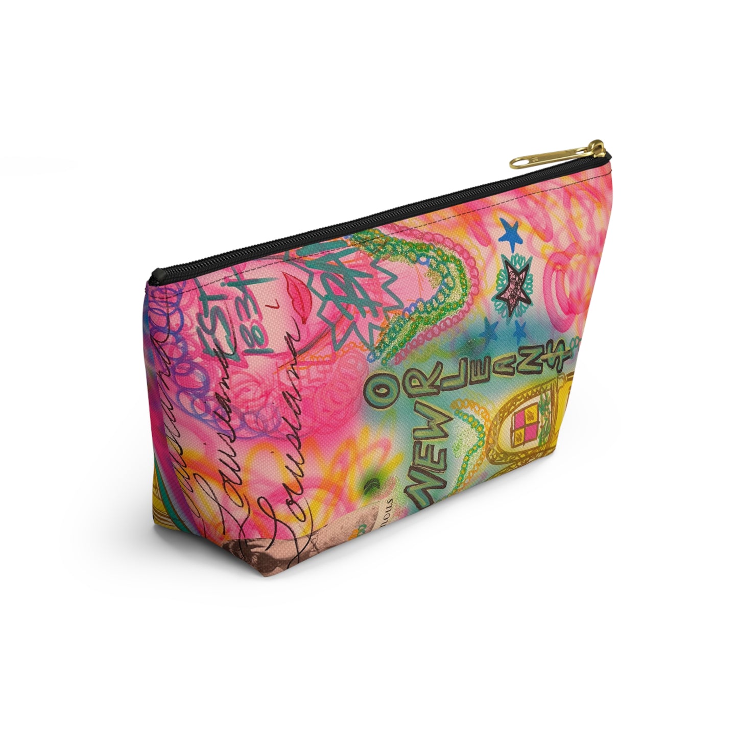 "new orleans" airbrush makeup pouch