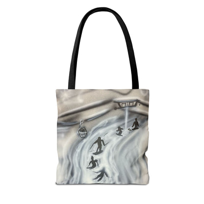 "arctic avalnache" airbrush tote bag