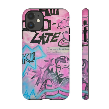 "avant le ski" airbrush iPhone case