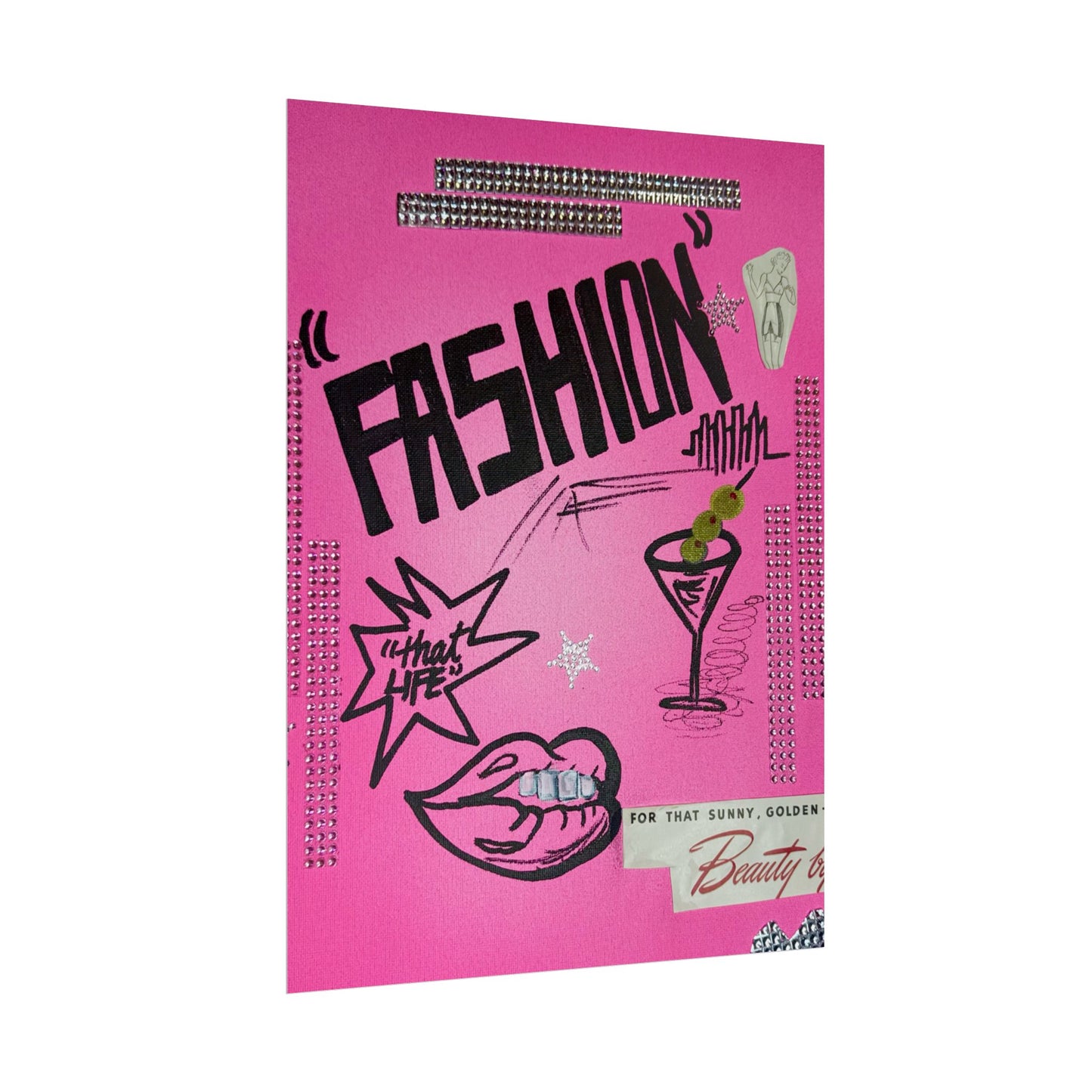 "high fashion" airbrush rolled print