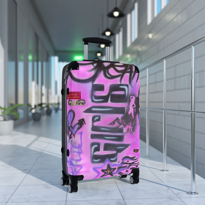 "neon nights" airbrush suitcase