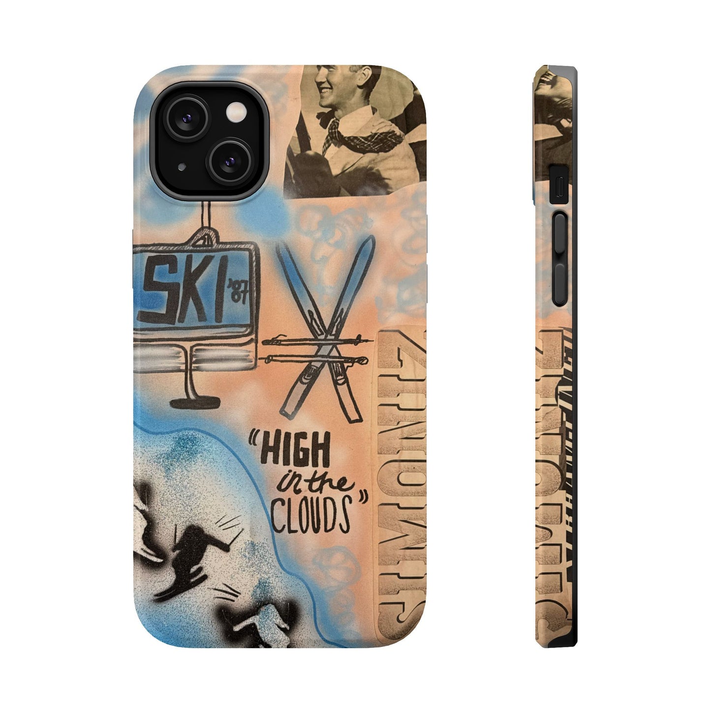 MagSafe "high in the clouds" airbrush iPhone cas