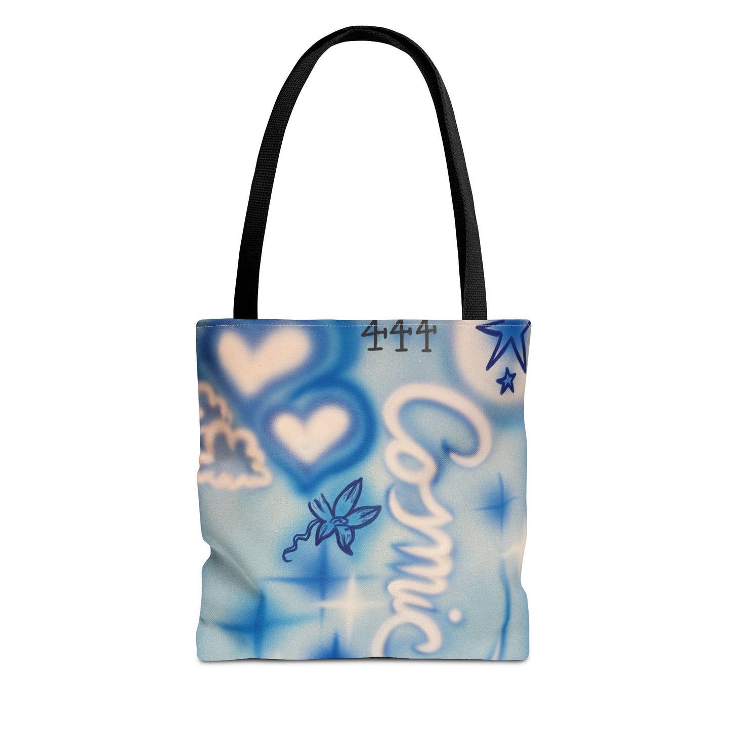 "cosmic" airbrush tote bag