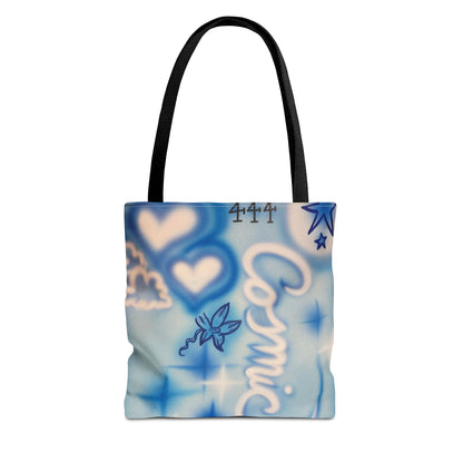 "cosmic" airbrush tote bag