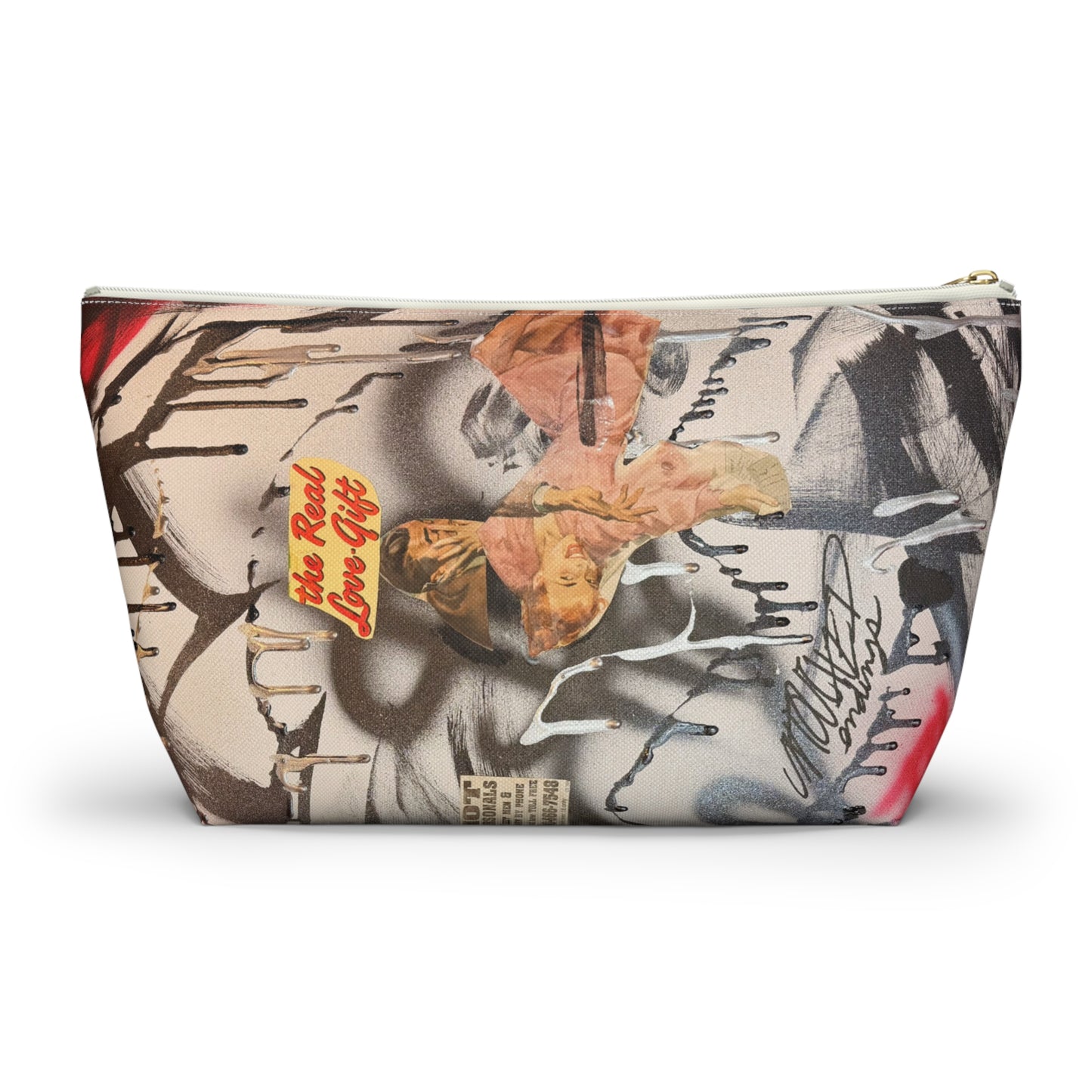 "real love" airbrush makeup pouch