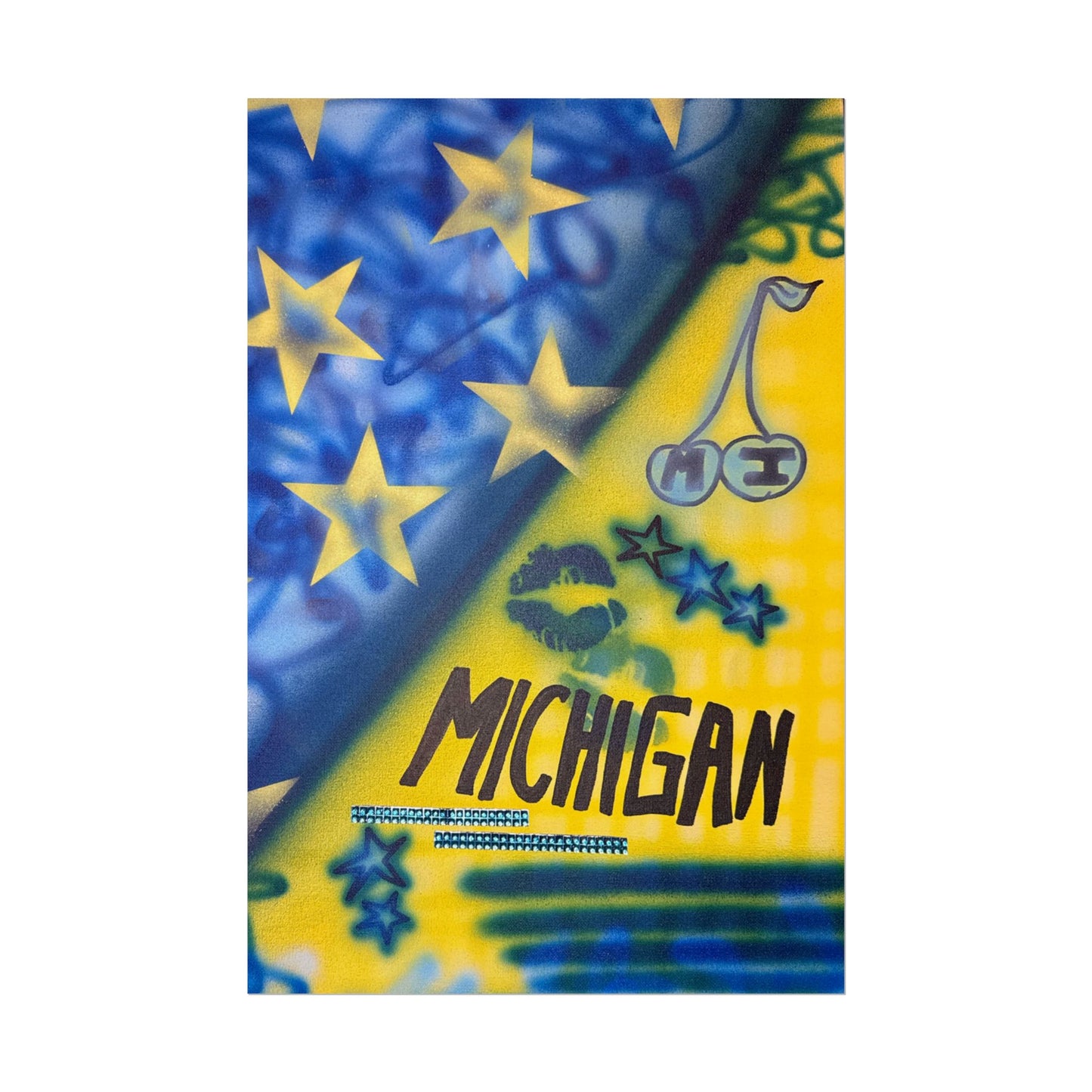 "ann arbor, michigan" airbrush rolled print