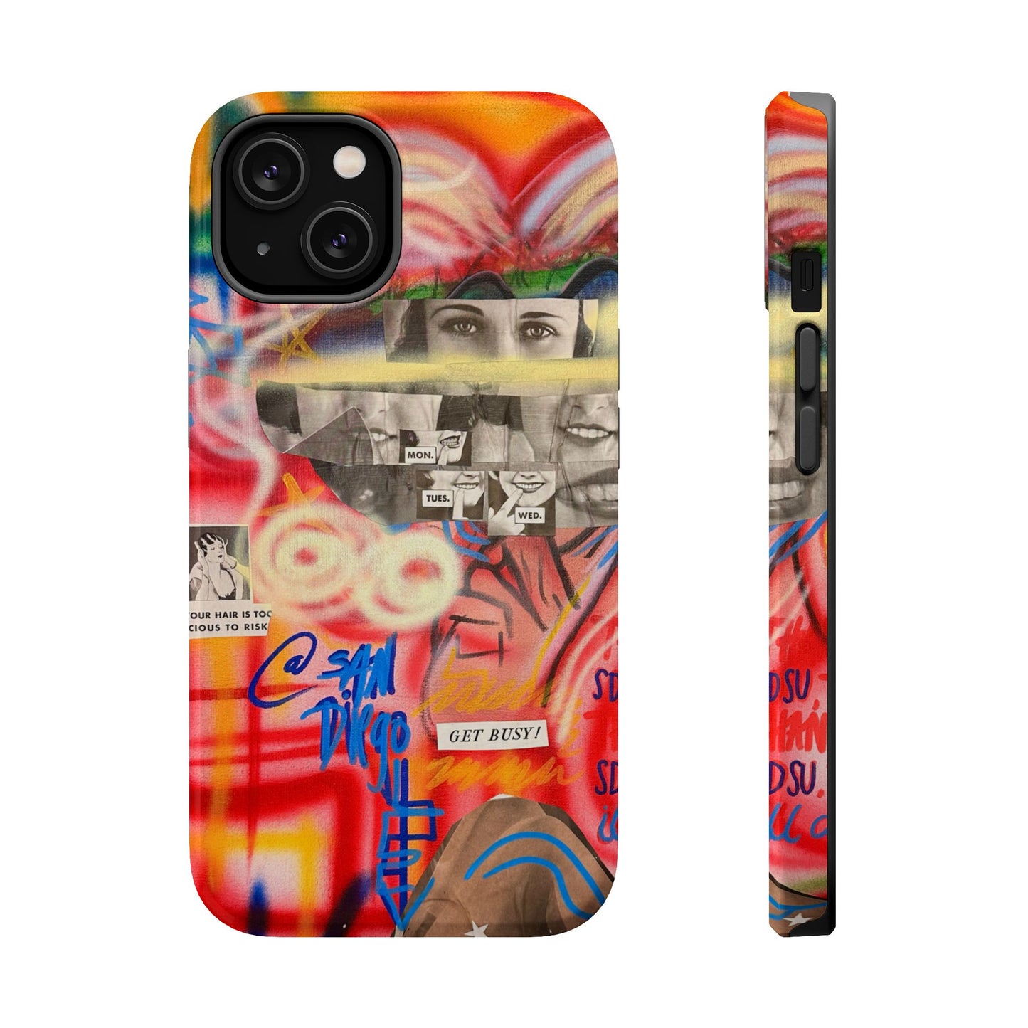 MagSafe limited edition "get busy" airbrush iPhone case