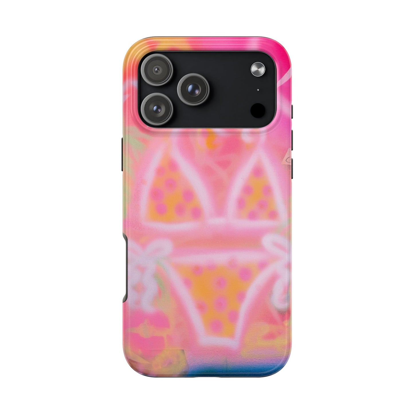 "yellow polka dot bikini" airbrush iPhone case
