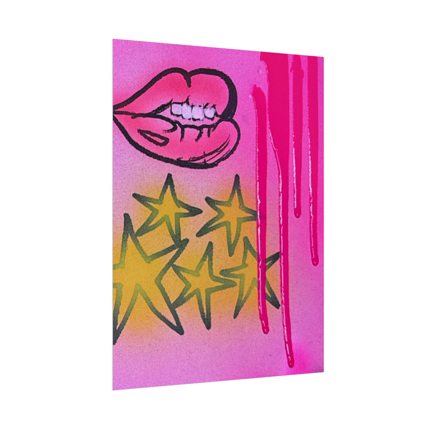 "star drip" airbrush rolled print