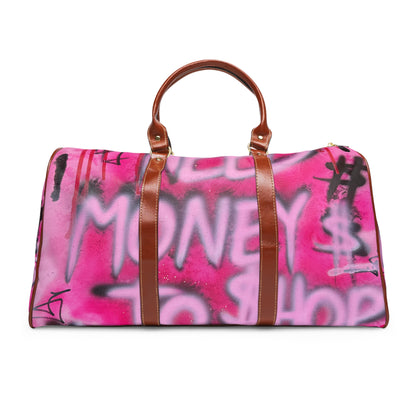 "need $$ to shop" airbrush waterproof travel bag