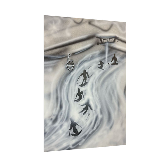 "arctic avalanche" airbrush rolled print