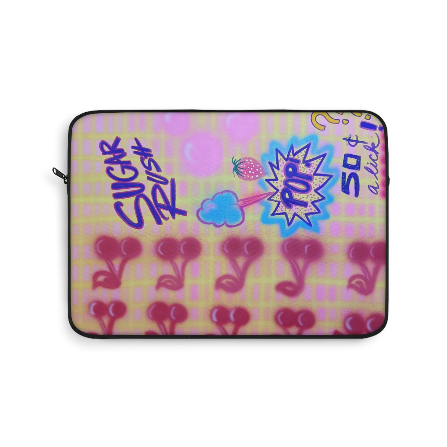 "sugar rush" airbrush laptop sleeve