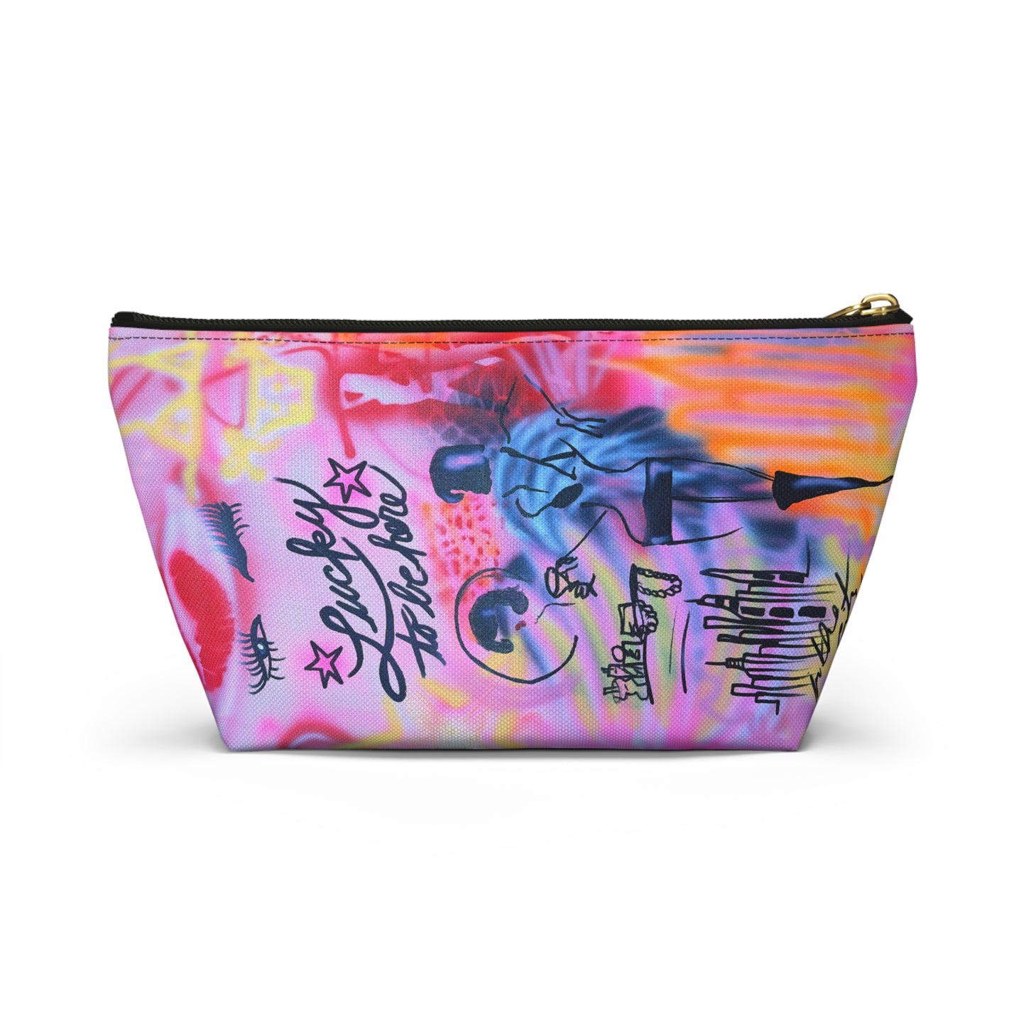 "spring in the city" airbrush makeup pouch