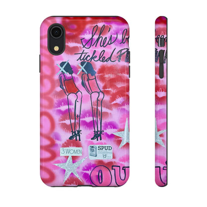 "tickled pink" airbrush iPhone case