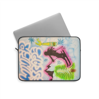 "winter escape" airbrush laptop sleeve