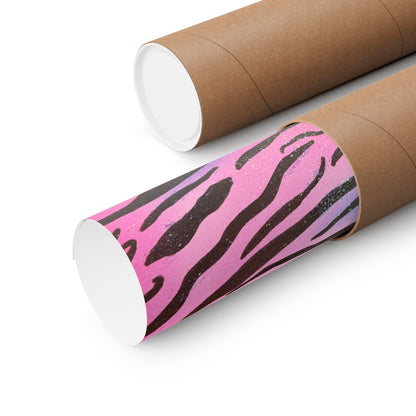 "glitter zebra" airbrush horizontal print