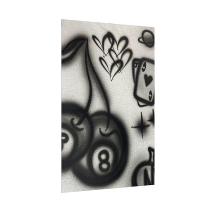 "hidden ace" airbrush rolled print