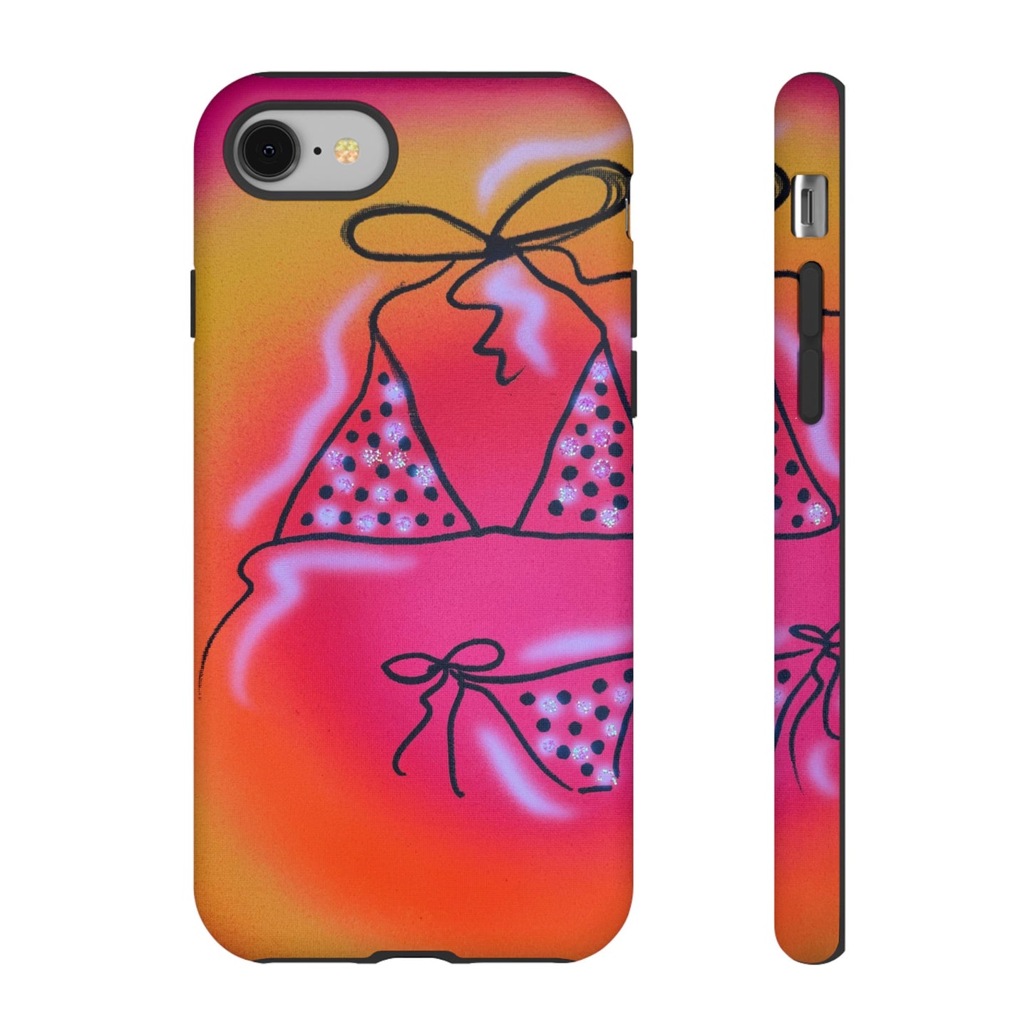 "glitter bikini" airbrush iPhone case