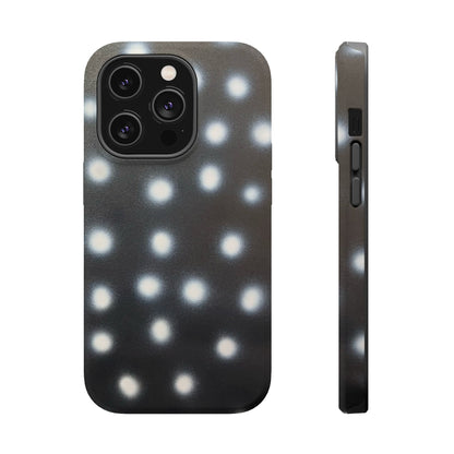 MagSafe "coconut noir polka dot" airbrush iPhone case