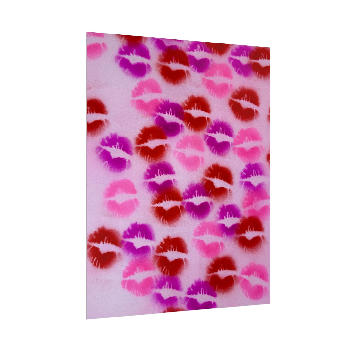 "mwah!" airbrush rolled print