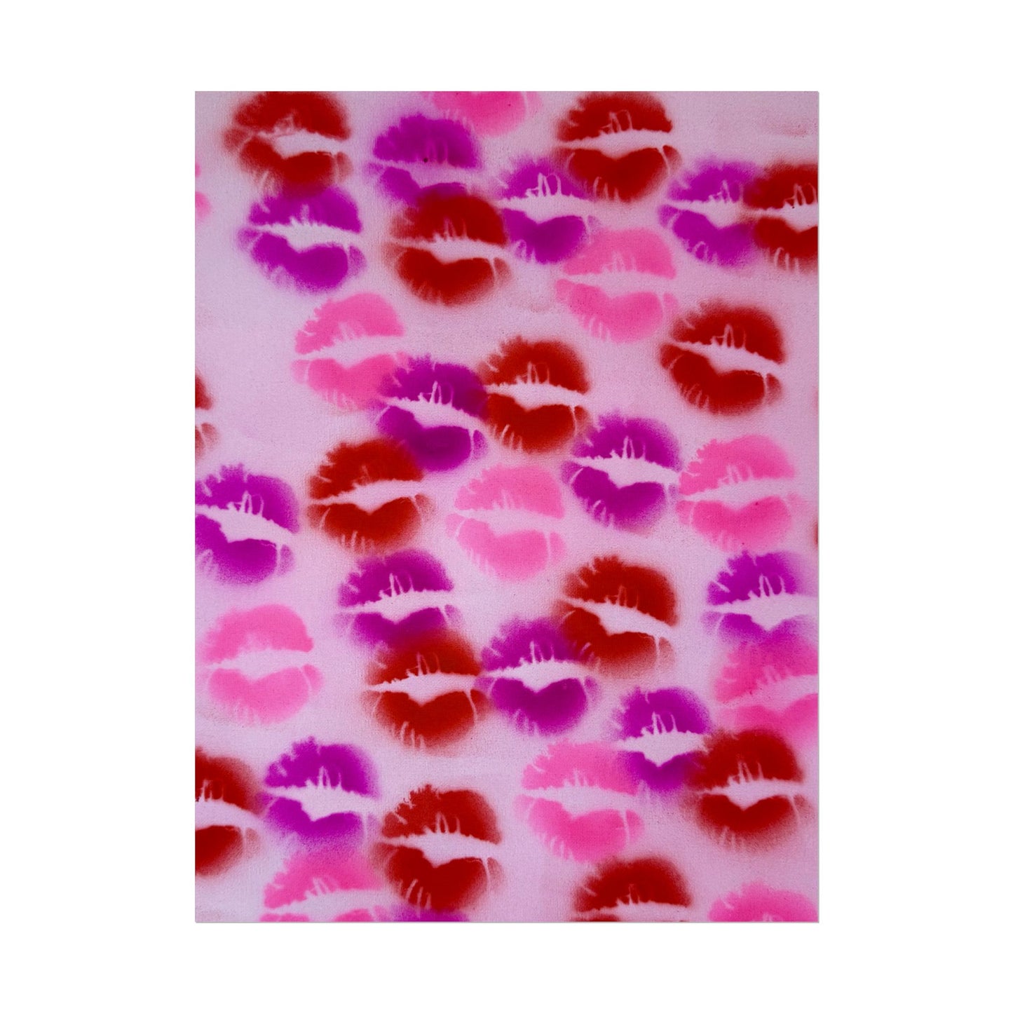 "mwah!" airbrush rolled print
