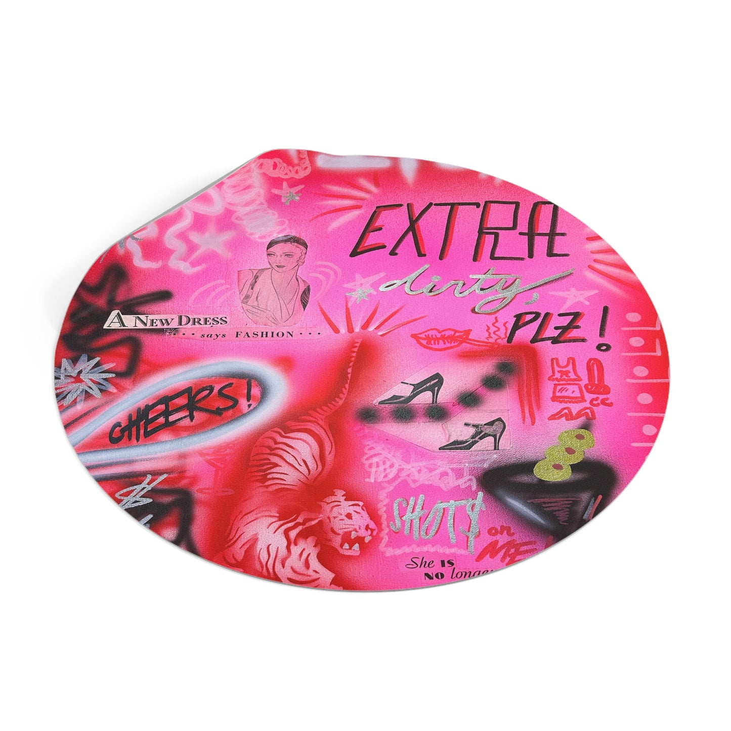 "extra dirty, plz" airbrush vinyl sticker